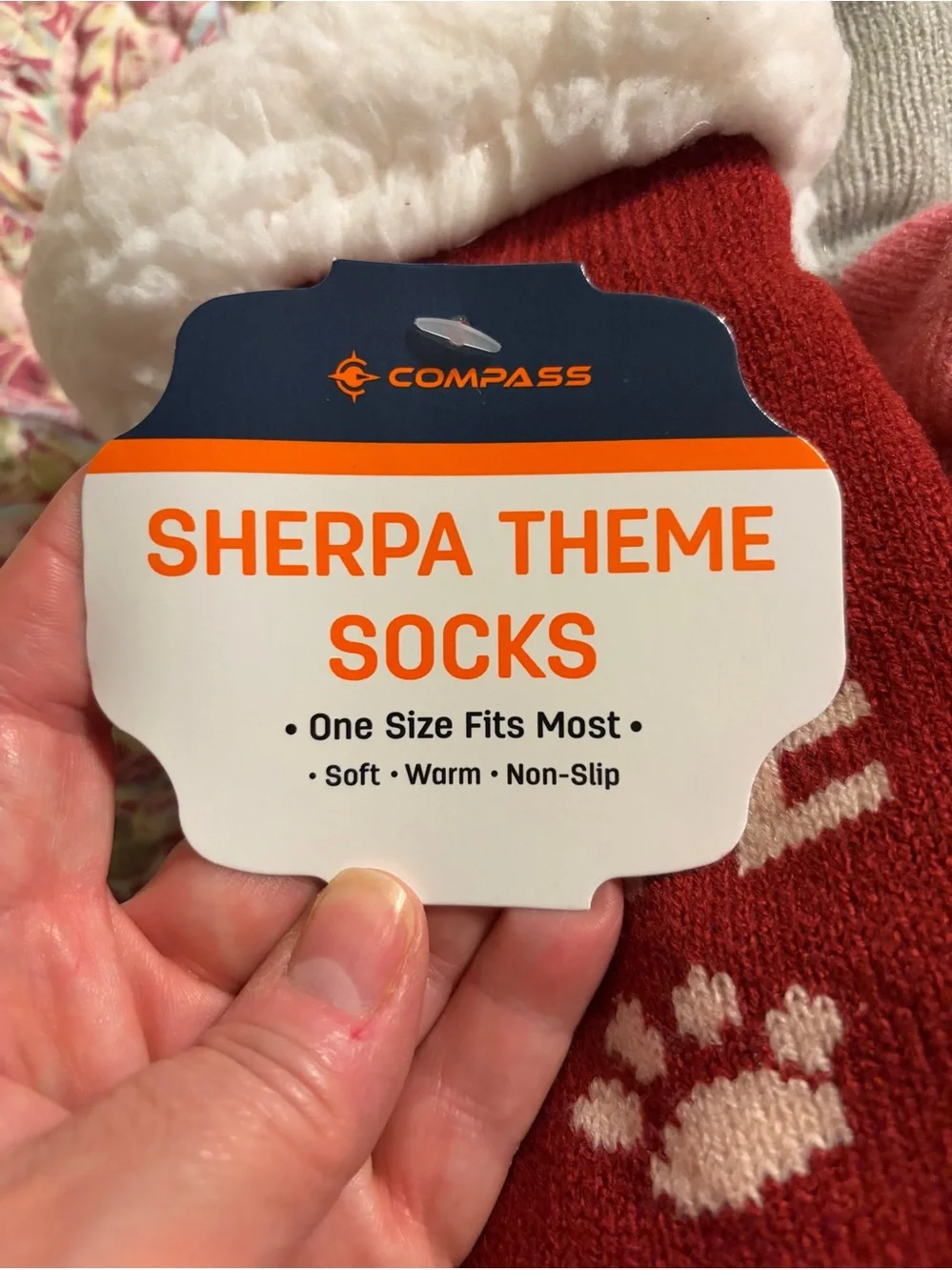 Ladies Sherpa Dog Themed Cozy Socks in Red, Gray, Pink *2 Pair*